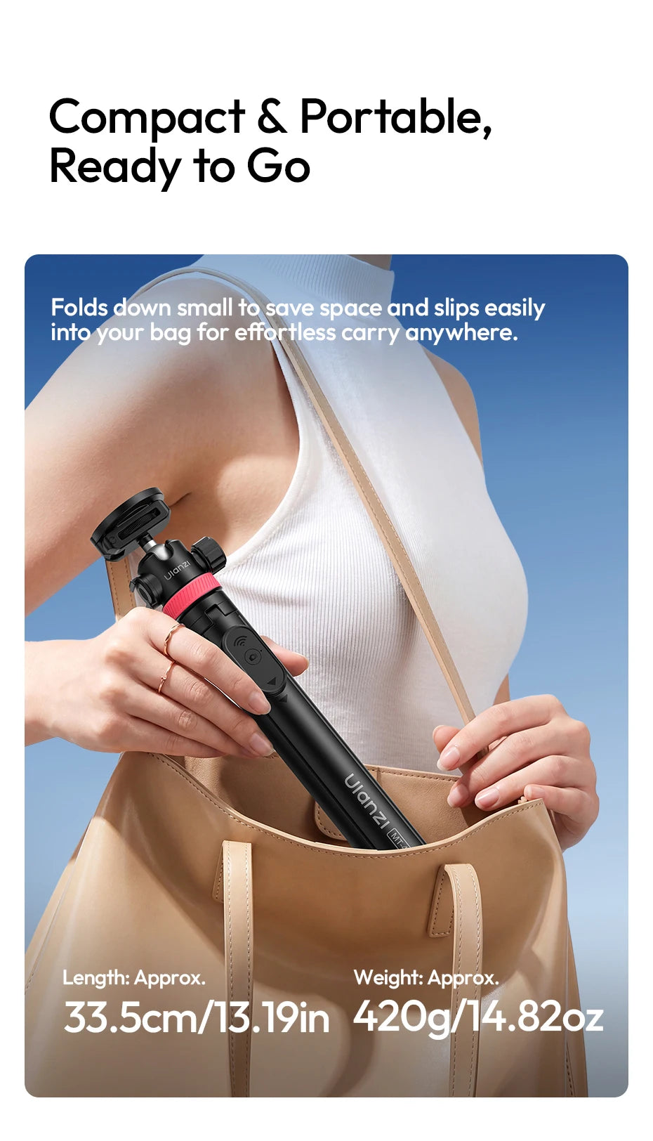 Ulanzi MT-44M Magnetic Selfie Stick & Tripod