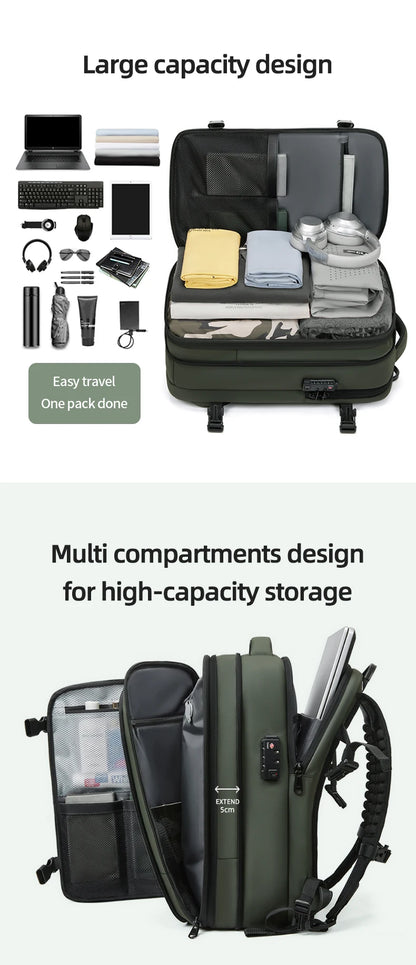 Vacuum Compression 17-Inch Laptop Travel Backpack
