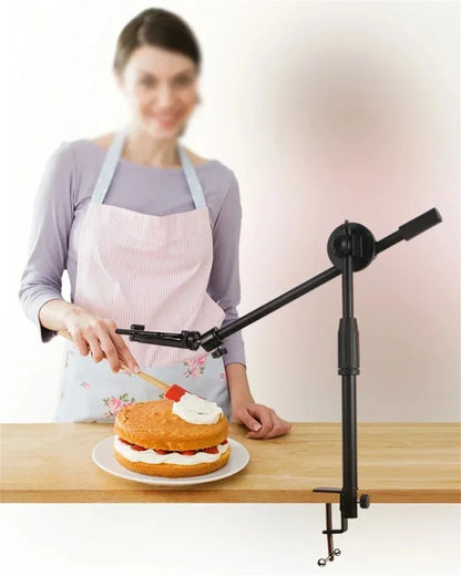 Tabletop Overhead Phone Tripod Stand with Ring Light