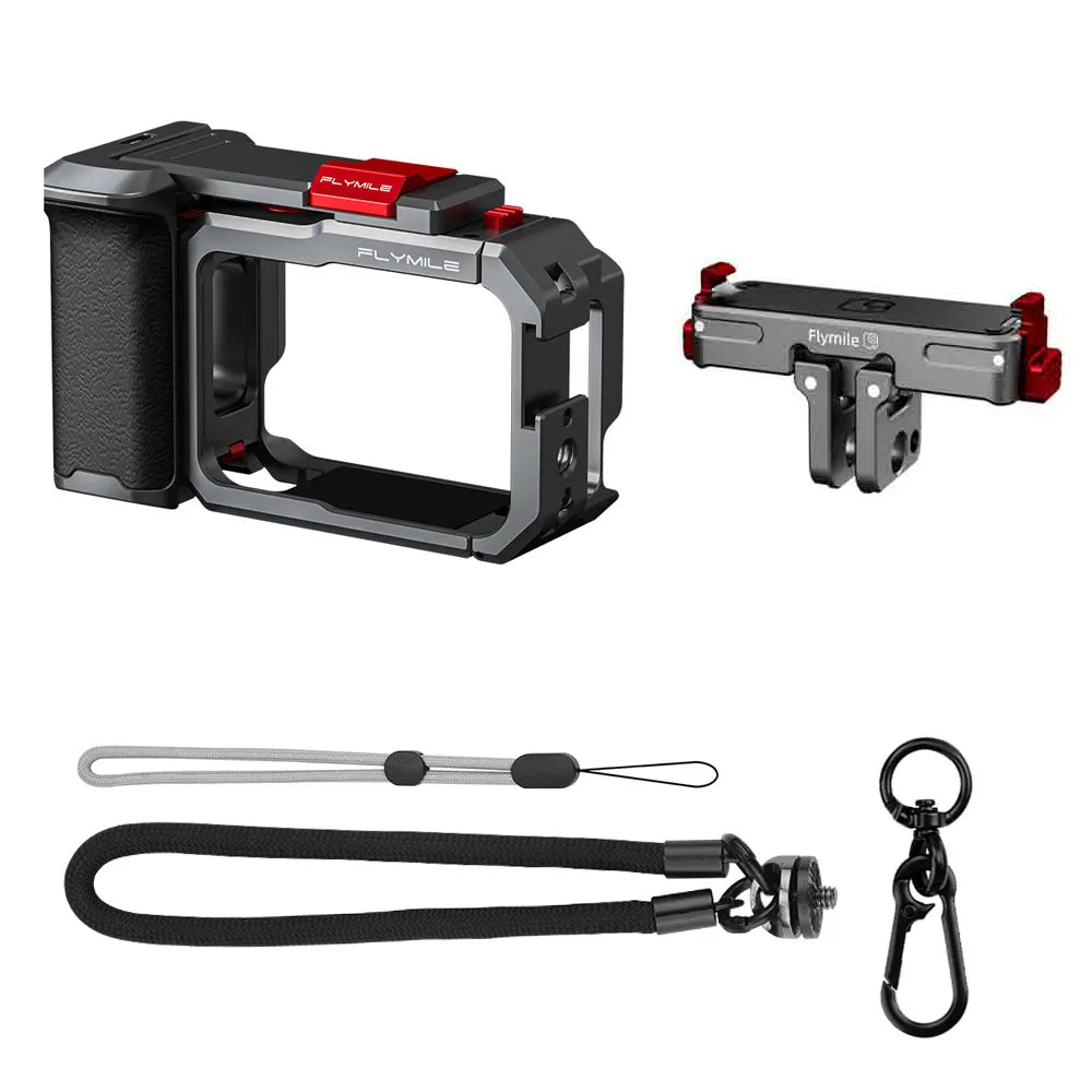 Flymile Camera Cage & Handle Grip Kit for Insta360 GO Ultra