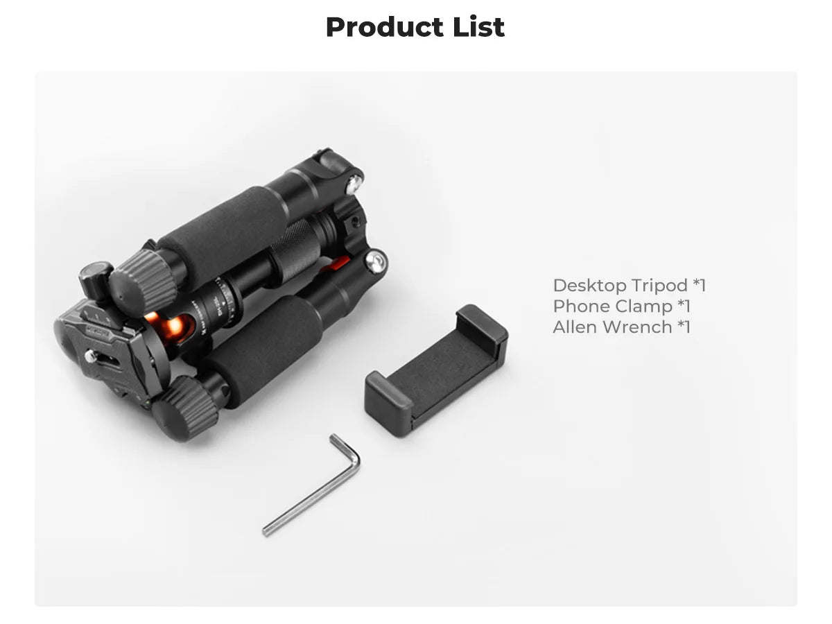 K&F S225A0 52cm Mini Desktop Tripod with Ball Head