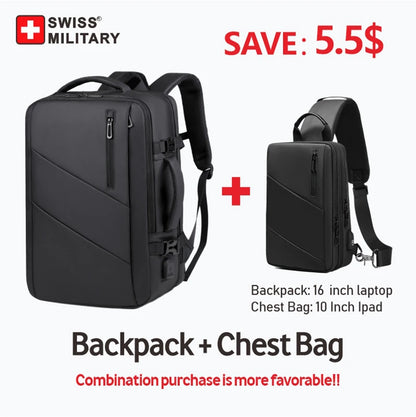 Swiss Military Expandable Travel Laptop Backpack