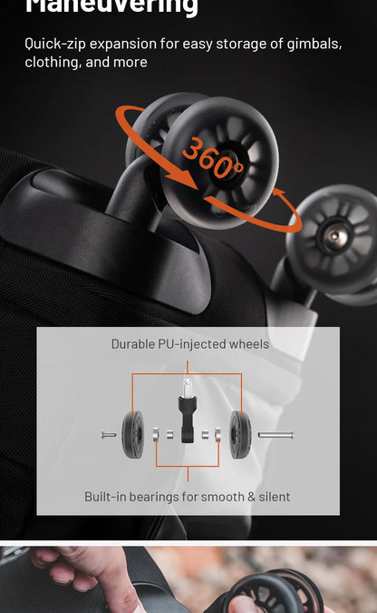 PGYTECH 2-in-1 Roller Camera Backpack