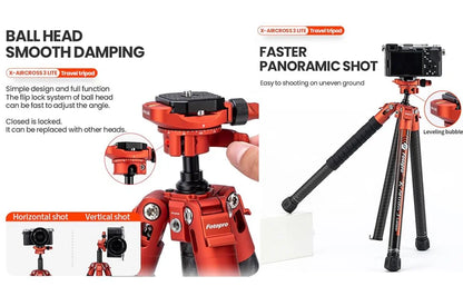 Fotopro X-Aircross 3 Carbon Fibre Travel Tripod