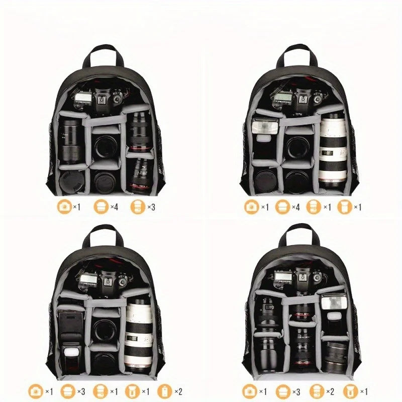 Waterproof DSLR Camera Backpack with Rain Cover & Laptop Compartment product image