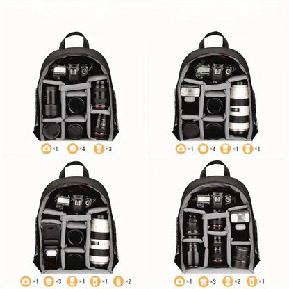 Waterproof DSLR Camera Backpack with Rain Cover & Laptop Compartment product image