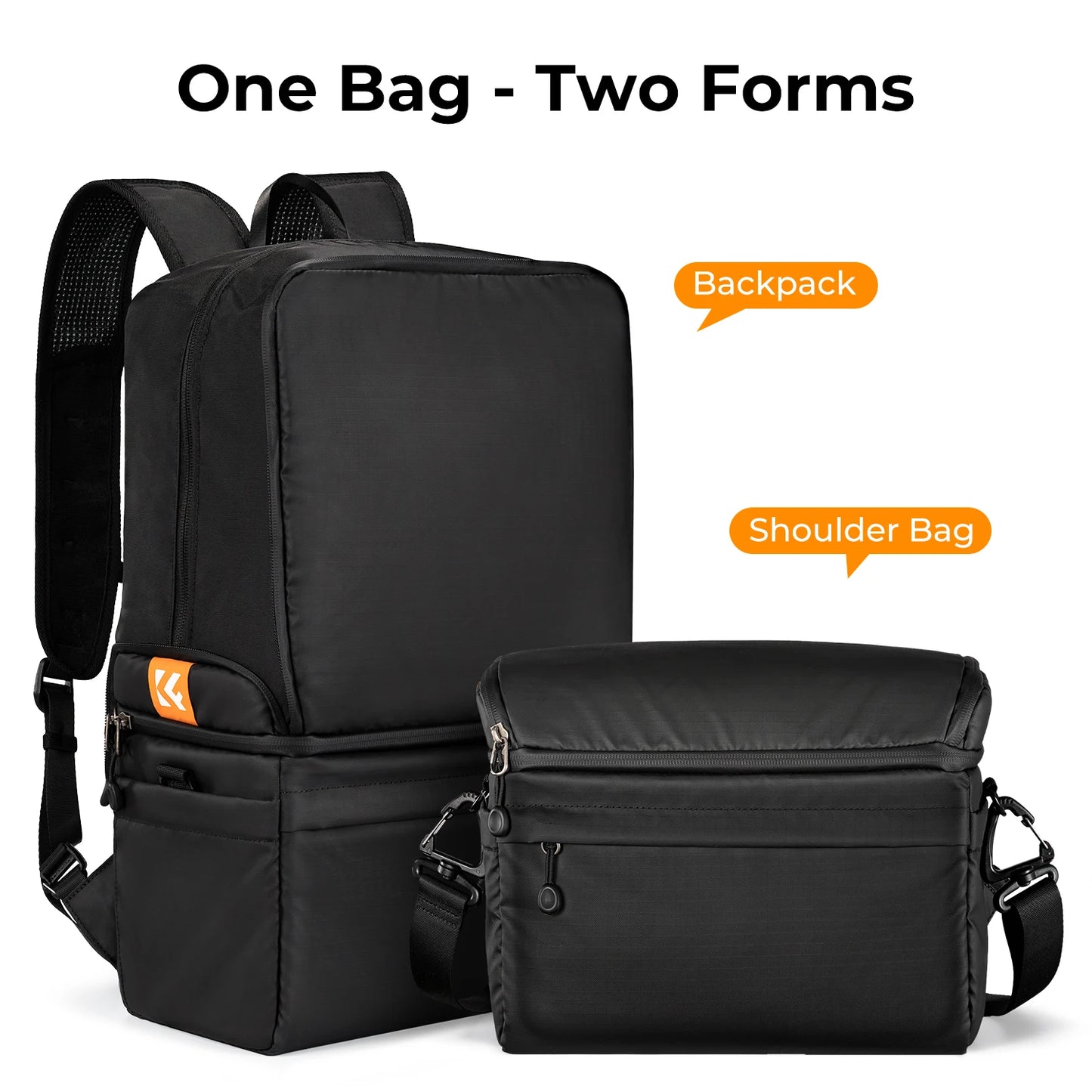 K&F Concept 22L 2-in-1 Camera Backpack & Shoulder Bag