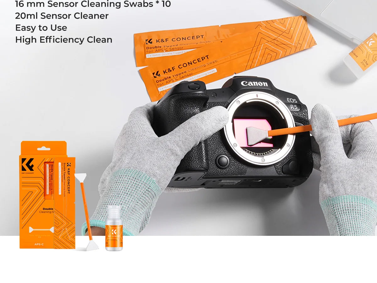K&F Concept 10-Pack Camera Sensor Cleaning Swab Kit