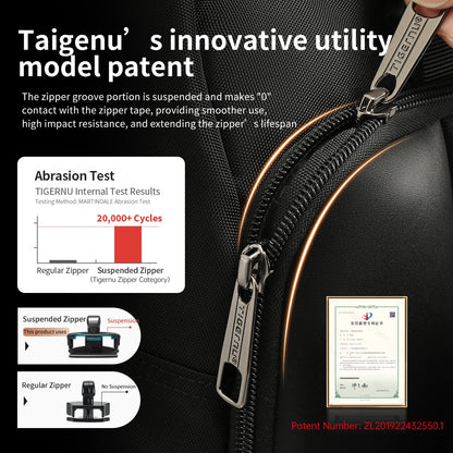 TIGERNU 17 Inch 3-in-1 Laptop Travel Backpack