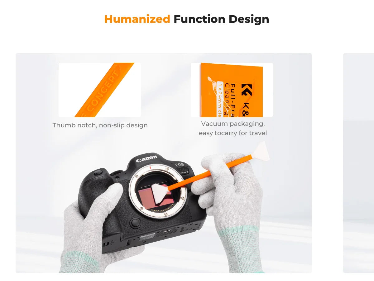 K&F Concept 10-Pack Camera Sensor Cleaning Swab Kit