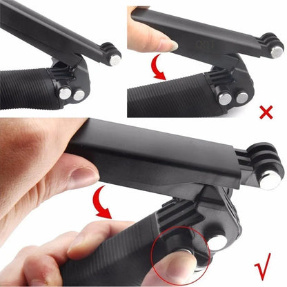 QQT 3-Way Action Camera Selfie Stick and Tripod