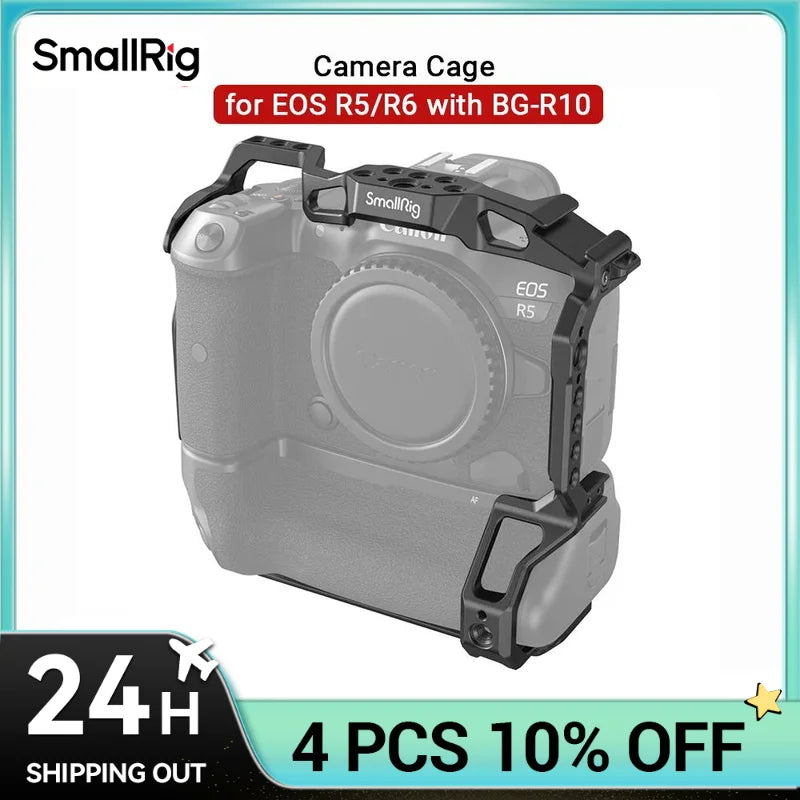 SmallRig Camera Cage for Canon EOS R5 / R6 / R5 C with BG-R10 Battery Grip