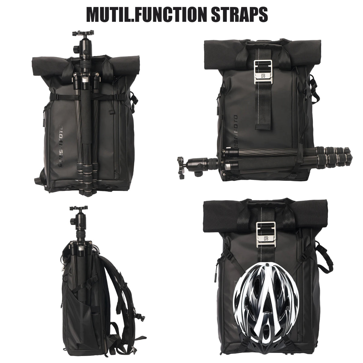 Besnfoto Waterproof Rolltop Camera Backpack