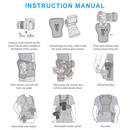 FOMITO Dual Camera Harness & Chest Carry System