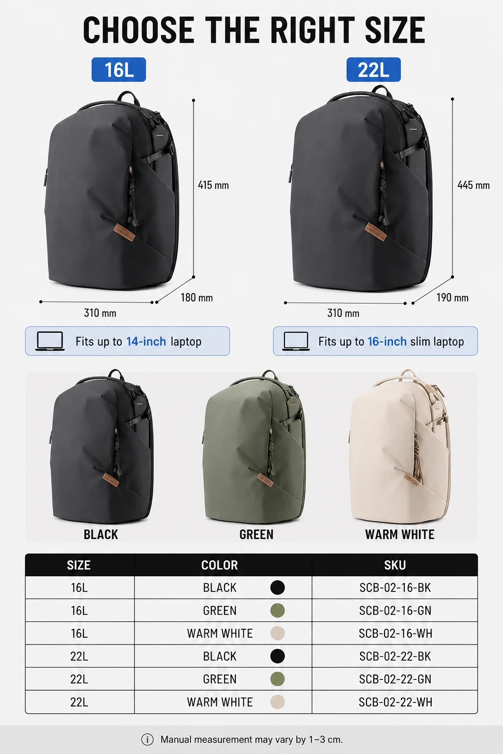 SOARSHOT 16L/22L Water-Resistant Camera Backpack