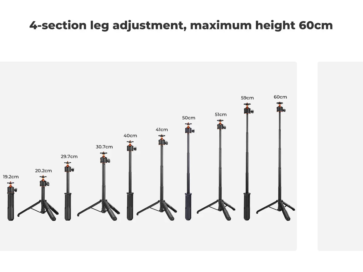K&F MS11 60cm 3-in-1 Selfie Stick Desktop Tripod