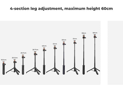 K&F MS11 60cm 3-in-1 Selfie Stick Desktop Tripod