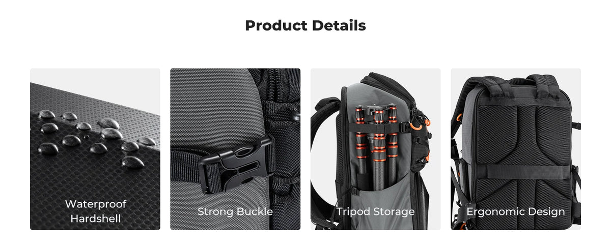 K&F Concept 25L Camera Backpack with Rain Cover