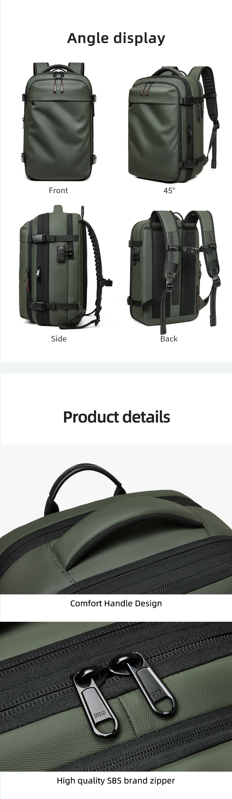 Vacuum Compression 17-Inch Laptop Travel Backpack