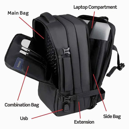SWISS MILITARY Travel  Laptop Backpack Men 17 Inch Multi Pocket Expandable Backpack Waterproof USB School Backpack Business Bag