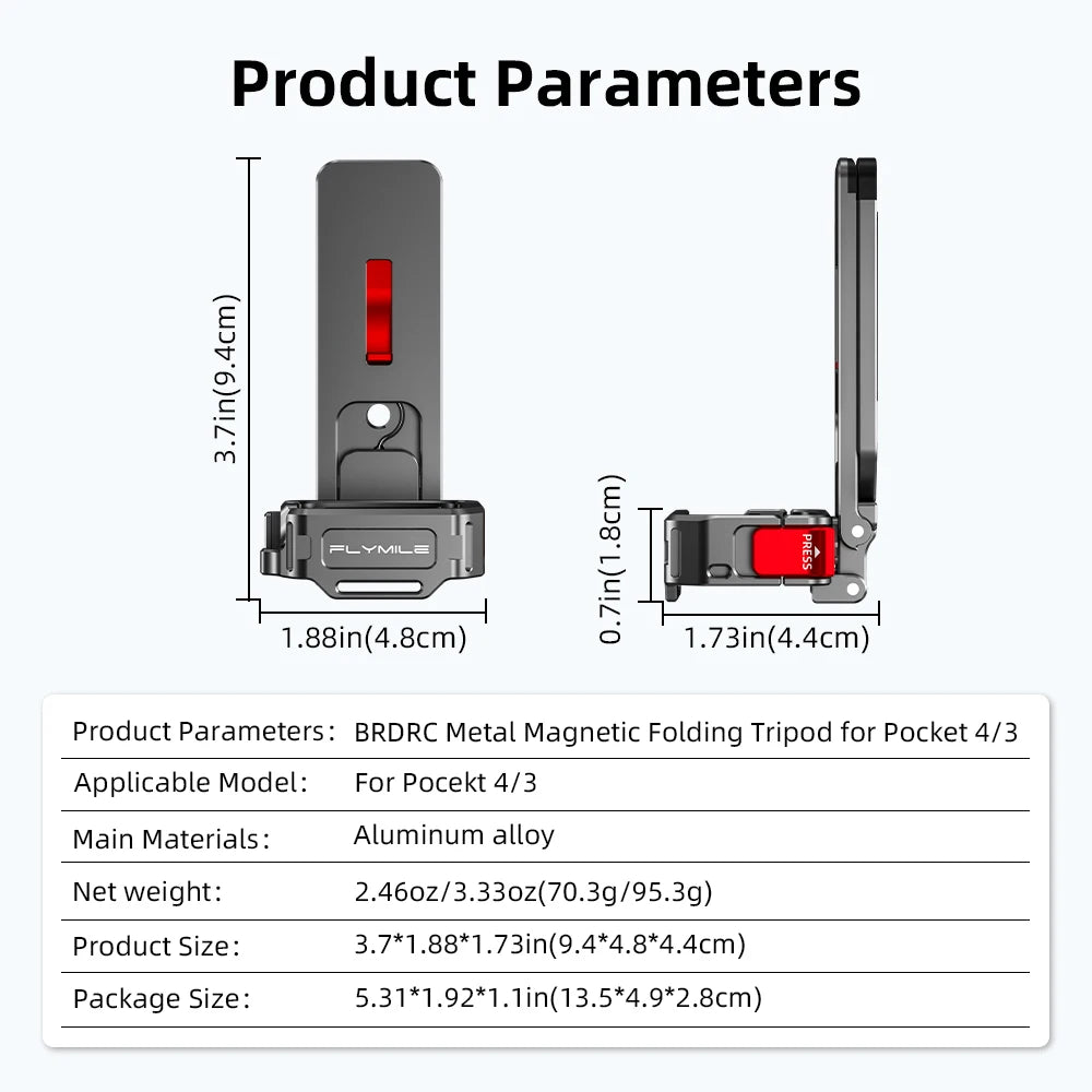 Flymile Magnetic Mantis Tripod for DJI Osmo Pocket