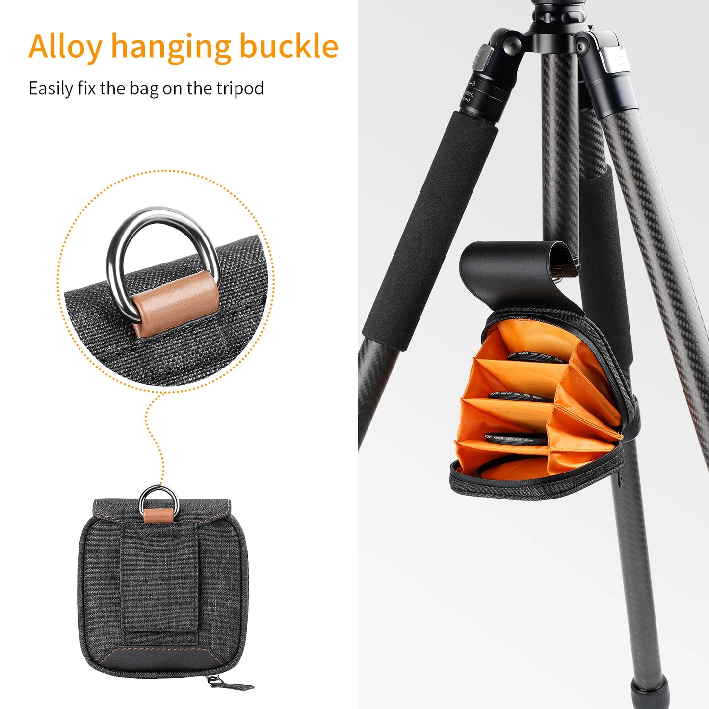 K&F Concept 4 Slot Lens Filter Case – Fits Filters up to 95mm