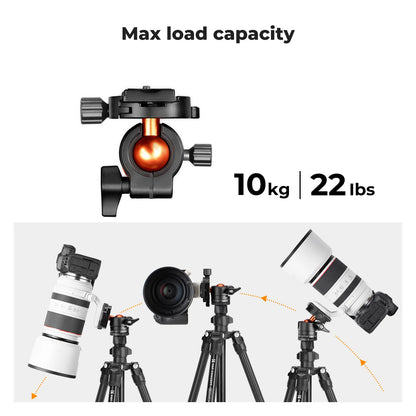 K&F Concept O234A1 Aluminium Travel Tripod