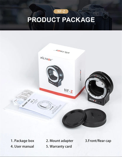VILTROX NF-Z Nikon F to Nikon Z Autofocus Lens Adapter