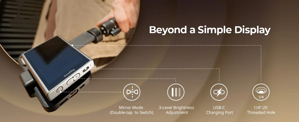 SmallRig 4851 Wireless Selfie Monitor for Smartphones