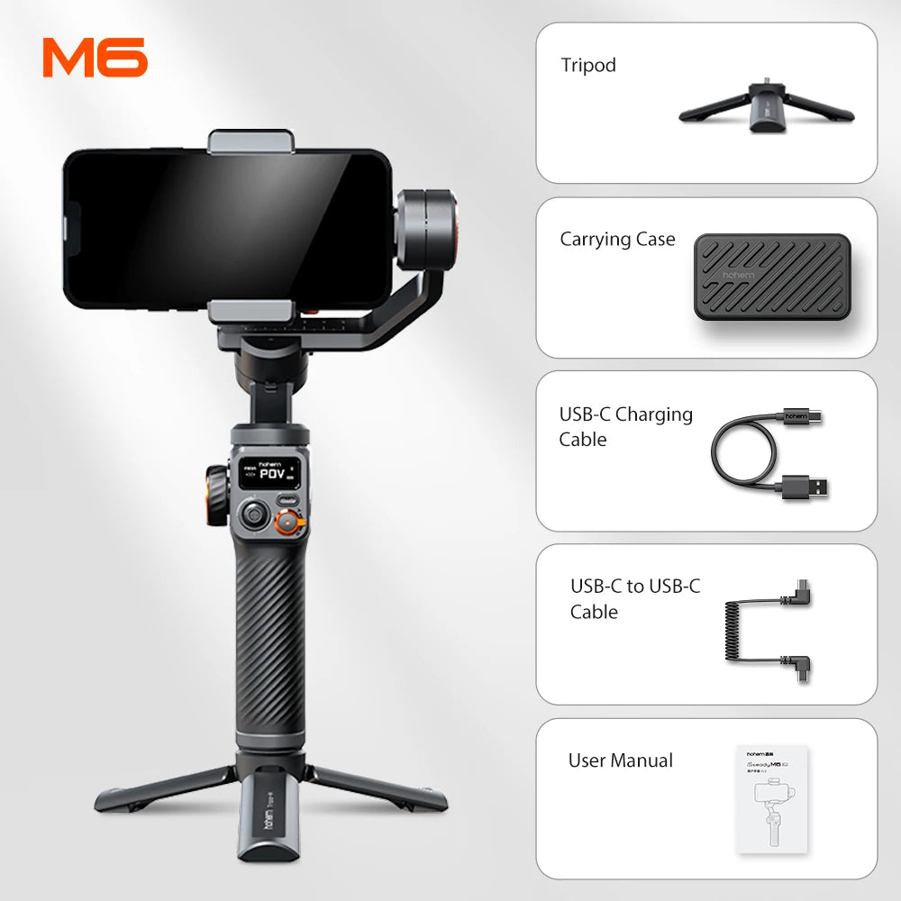 Hohem iSteady M6 Smartphone Gimbal Kit with AI Tracker