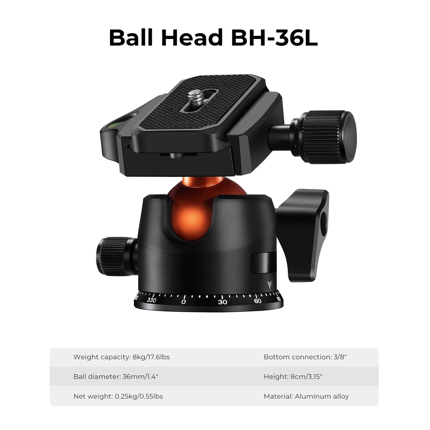 K&F Concept K254C2 64-Inch Carbon Fibre Tripod