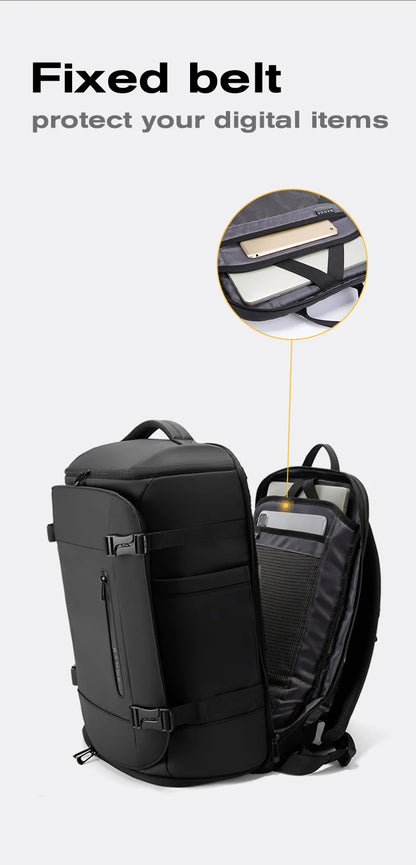 BANGE Large Travel Backpack with Shoe Compartment