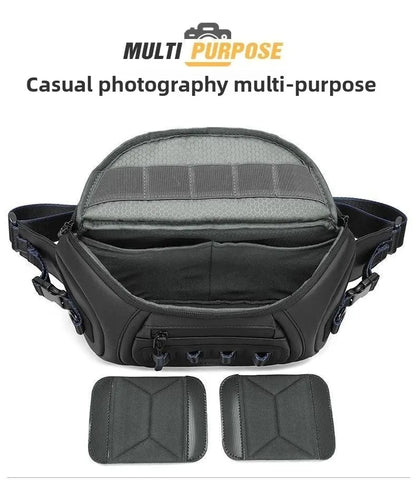 Water-Resistant DSLR Shoulder Bag for 1 Camera and 2 Lenses