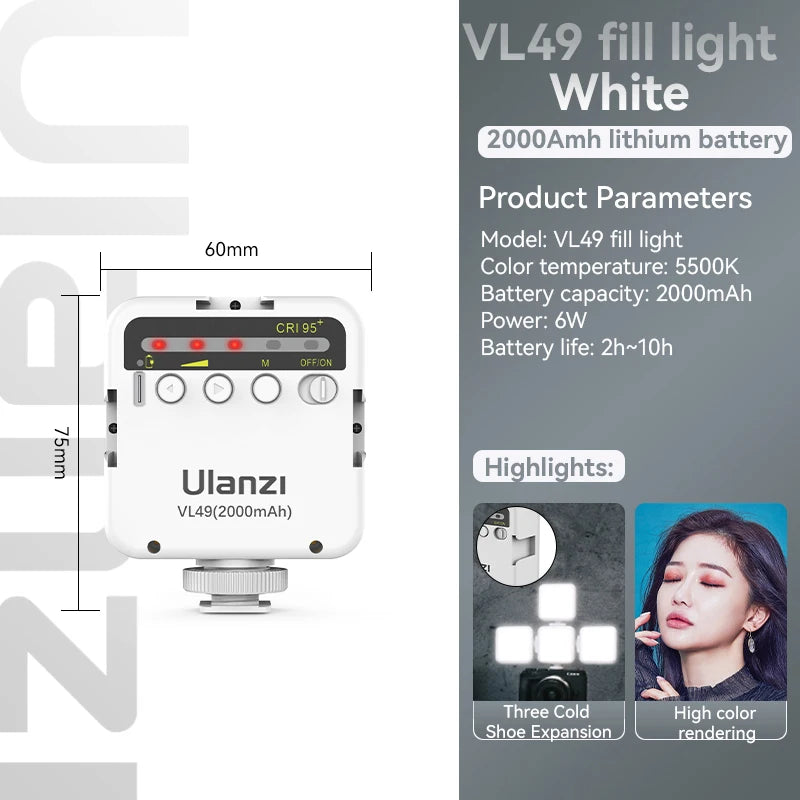 Ulanzi VL49 Mini LED Video Light