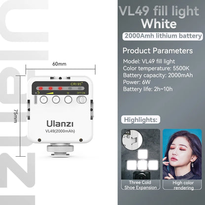 Ulanzi VL49 Mini LED Video Light