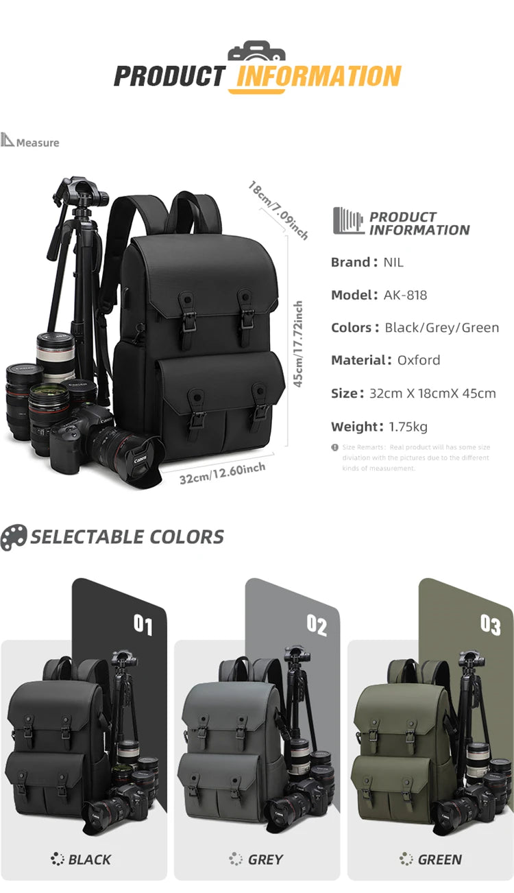 Large Capacity Camera & Drone Backpack product image