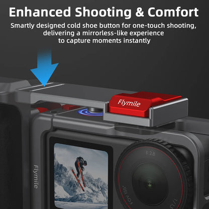 Flymile Camera Cage & Grip for DJI Osmo Action 4 / 5 Pro