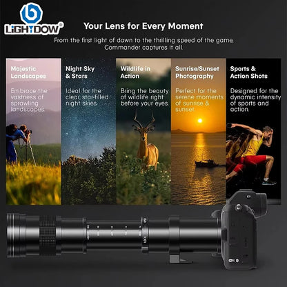 Lightdow 420-800mm f/8.3-16 Manual Super Telephoto Lens