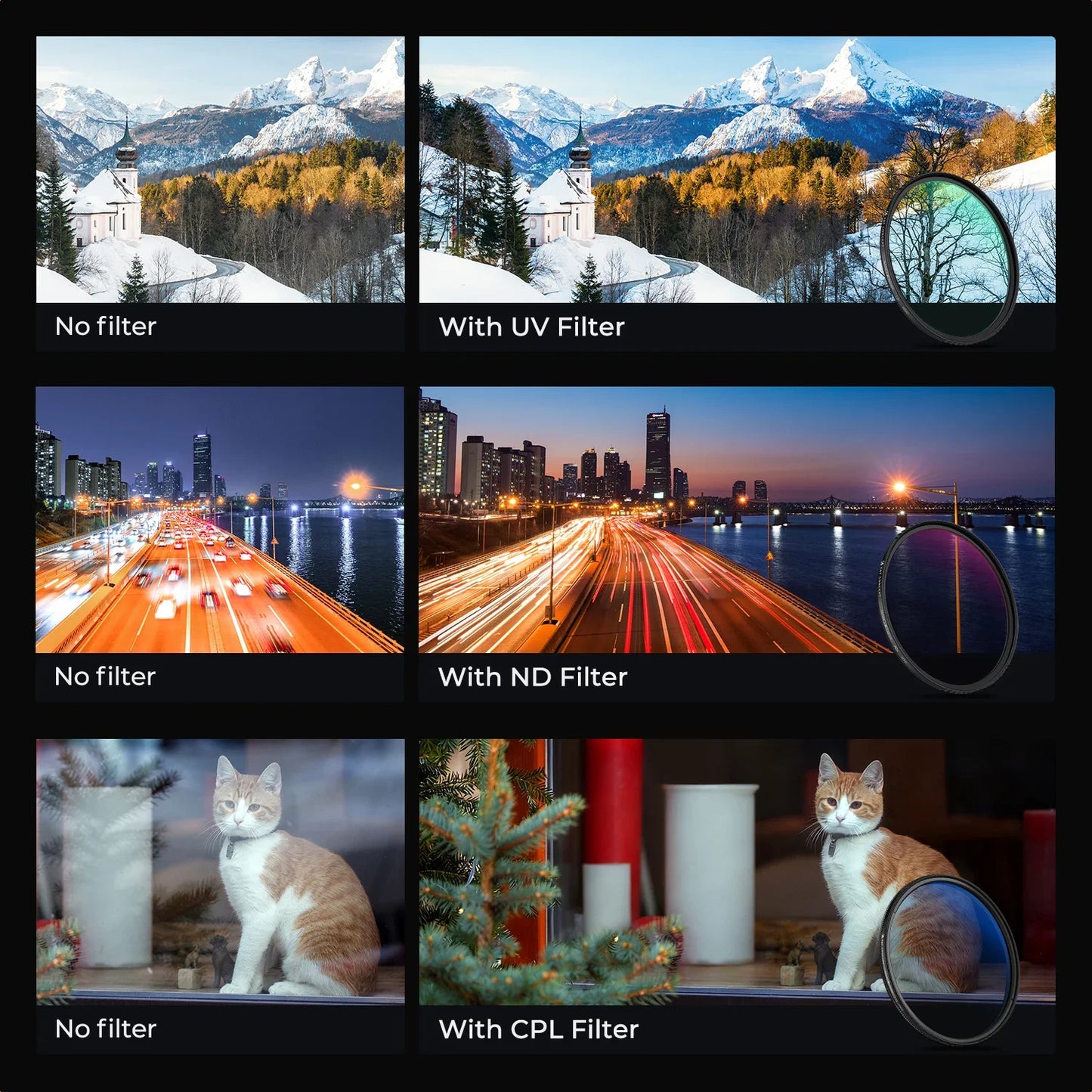 K&F K-Series Lens Filter Set