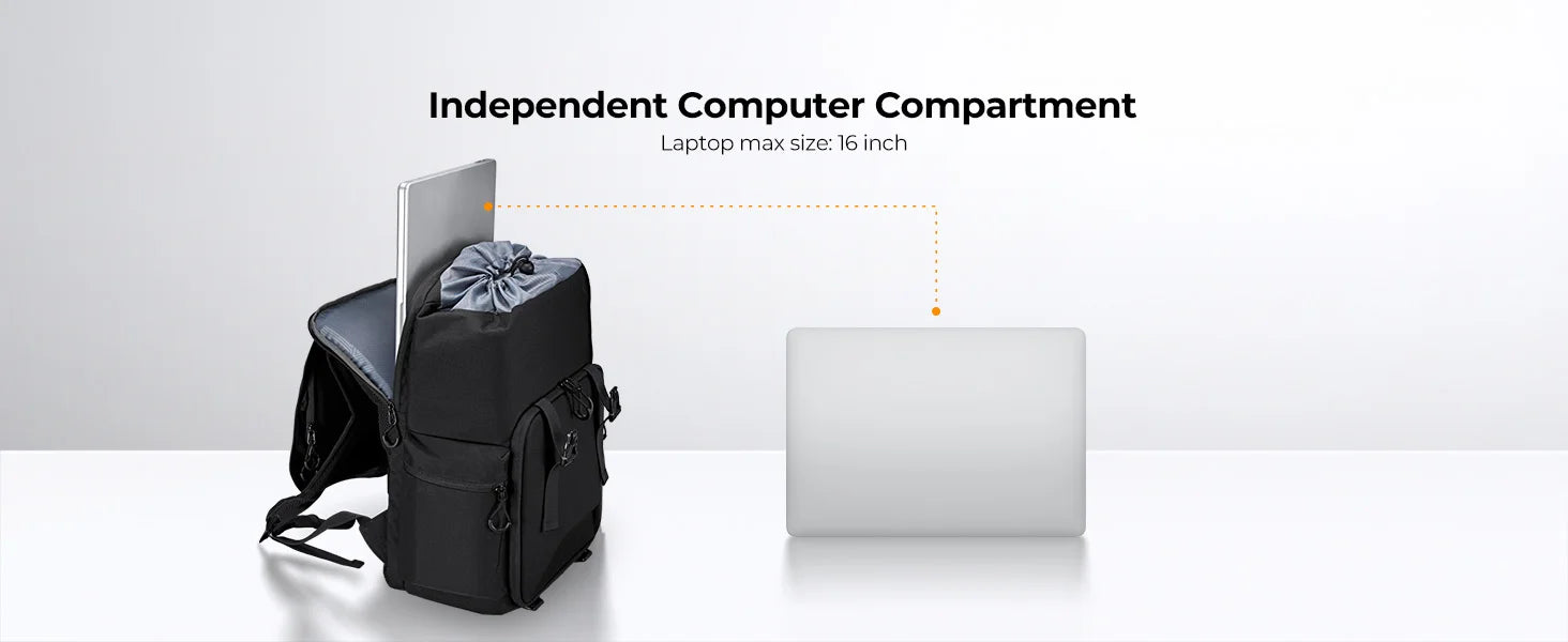 K&F Concept 25L Camera Backpack with 15.6-Inch Laptop Compartment