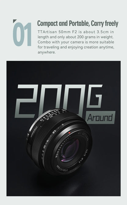 TTArtisan 50mm f/2 Full Frame Manual Focus Lens