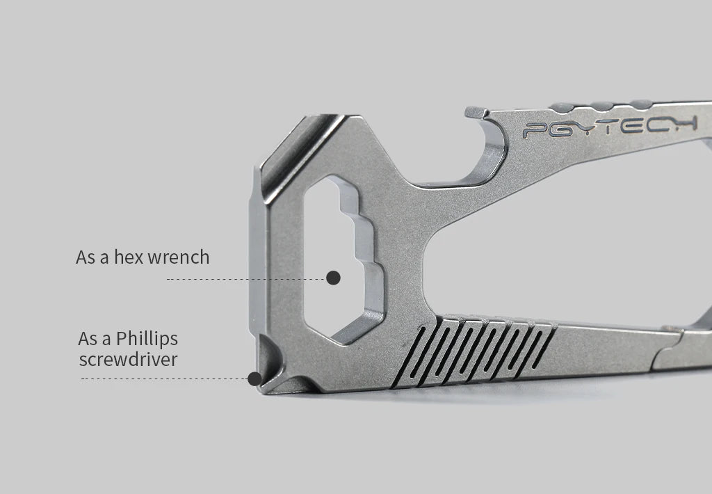 PGYTECH EDC Titanium Multifunction Carabiner Tool