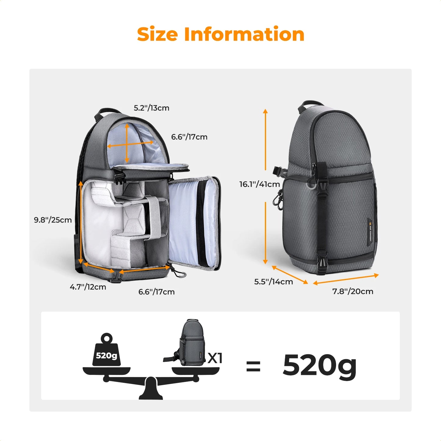 K&F Outdoor Camera Sling Backpack