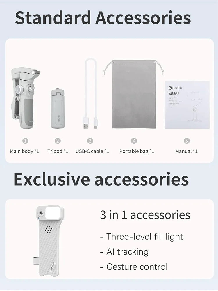 FeiyuTech VB4 Smartphone Gimbal with Face Tracking