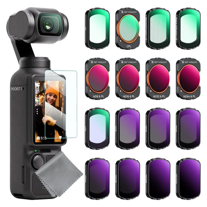 K&F Concept DJI Osmo Pocket 3 Filter & Lens Kit - 6Pcs Filter Set