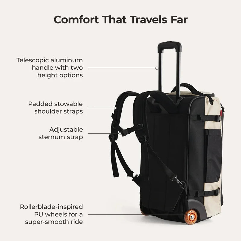 BAGSMART 43L Rolling Travel Backpack