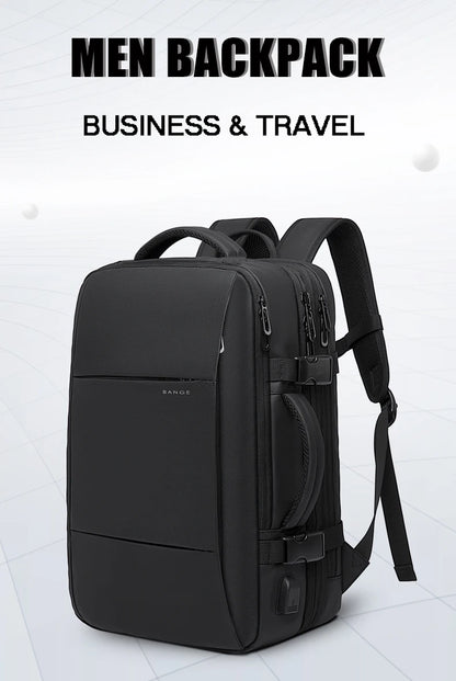 BANGE 17.3 Inch Expandable Travel Backpack with USB Port