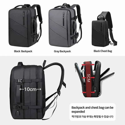 SWISS MILITARY Travel  Laptop Backpack Men 17 Inch Multi Pocket Expandable Backpack Waterproof USB School Backpack Business Bag