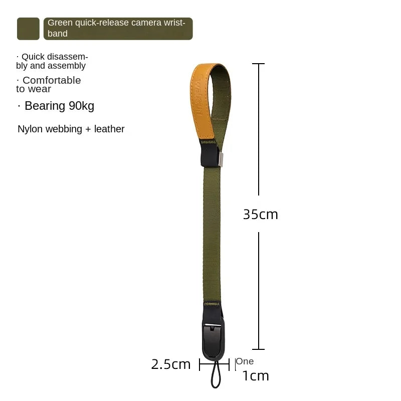 Camera Hub Essentials Leather & Nylon Quick Release Wrist Strap