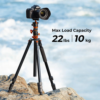 K&F 230cm Aluminium Tripod with Transverse Centre Column